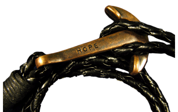 Svart armband med ankare antikt