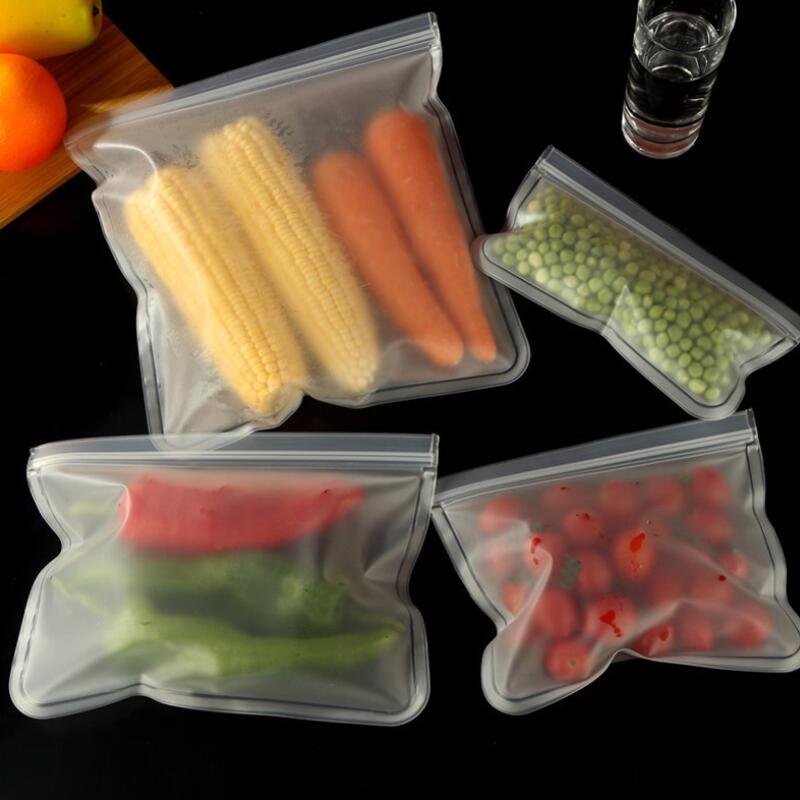 Återanvändbar förvaringspåse i silikon – 4-pack