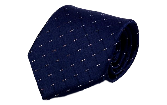 Mörkblå slips med silverstreck