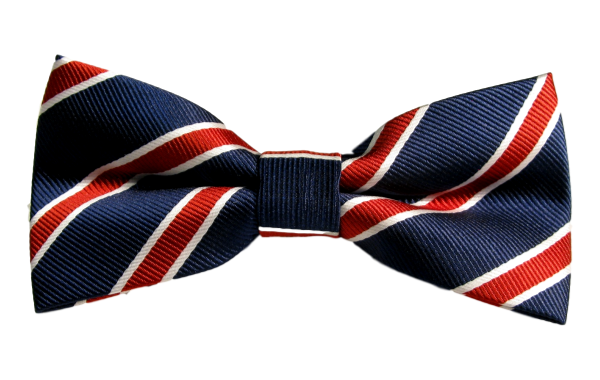 Fluga Blå med röda och vita streck