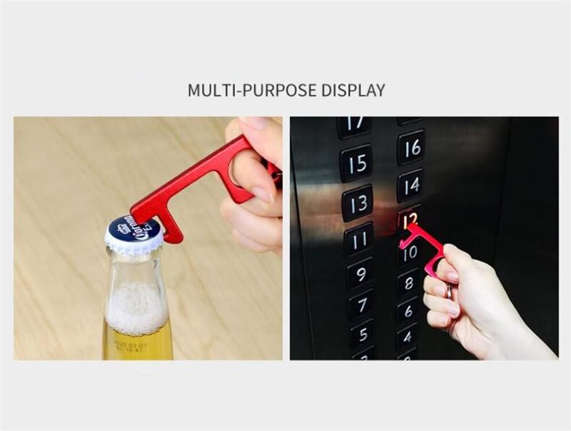 Hygienisk Nyckelring med Dörröppnare - Flera användningsområden