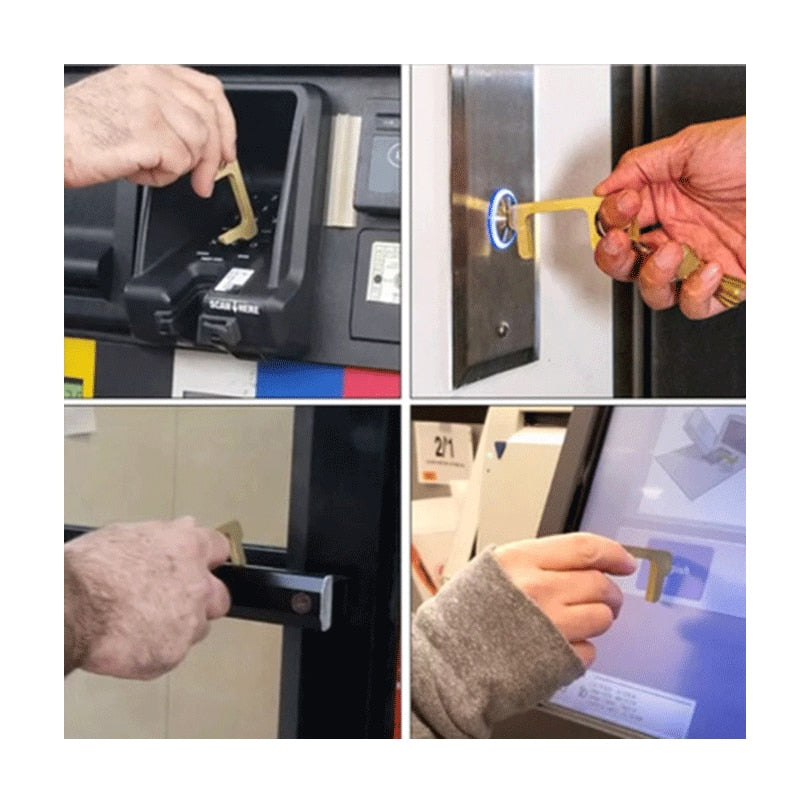 Hygienisk Nyckelring med Dörröppnare - Flera användningsområden