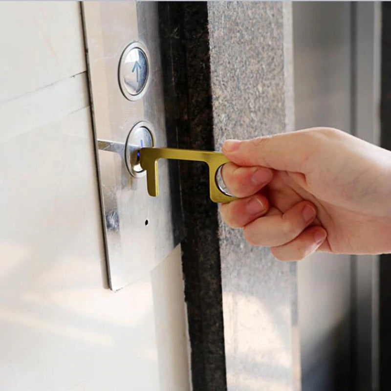 Hygienisk Nyckelring med Dörröppnare - Flera användningsområden