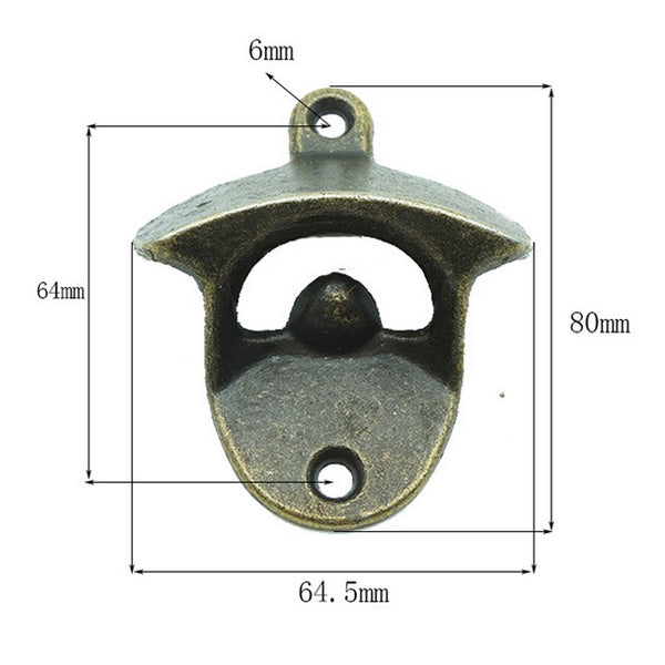 Kapsylöppnare för väggmontage i vintage.