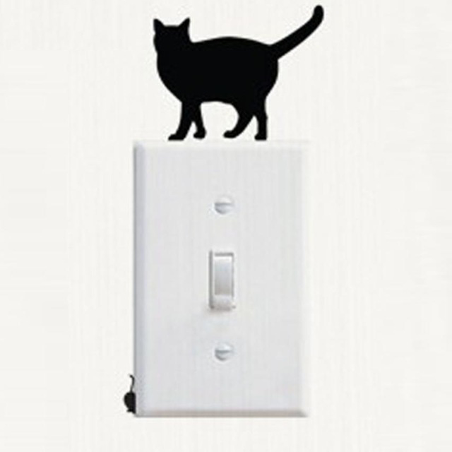 Vinyl dekal med katt och mus