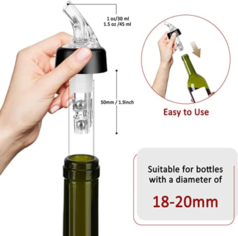 30ml Måttande Hällpip Droppkork Flaskpip - Measure Pourer