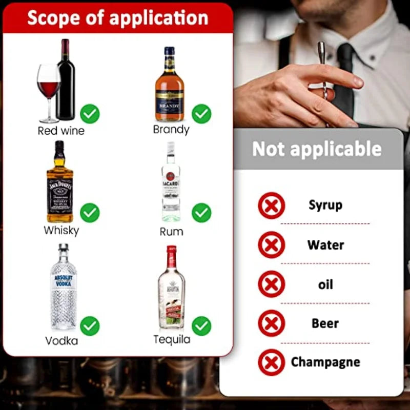 30ml Måttande Hällpip Droppkork Flaskpip - Measure Pourer