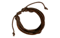 Armband Brunt Läder Snören