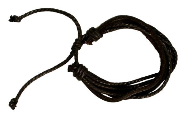 Armband Svart Läder Snören