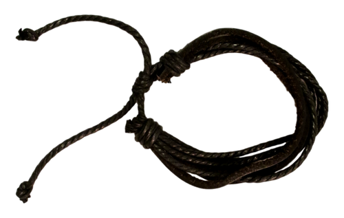 Armband Svart Läder Snören