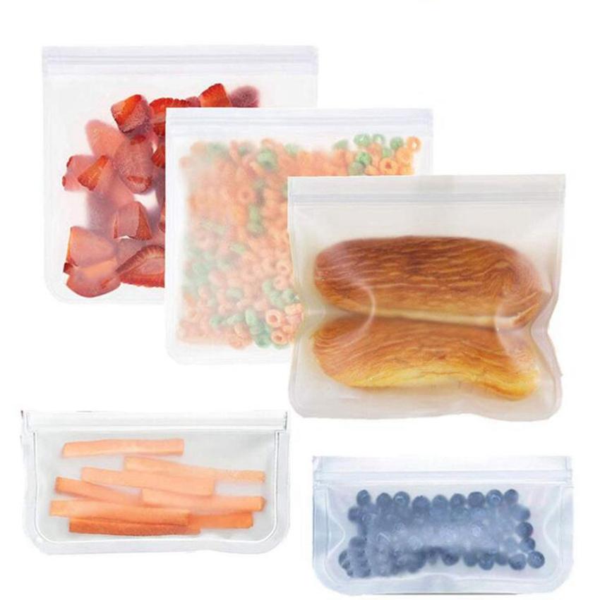 Återanvändbar förvaringspåse i silikon – 4-pack